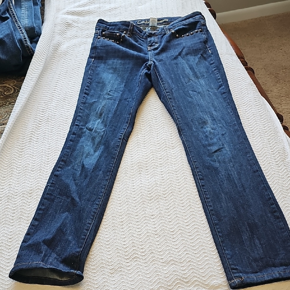 Cache Premium Blue Straight Leg Denim Jeans